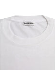 Balenciaga White Cotton Crew Neck Short Sleeves T-shirt