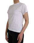 Balenciaga White Cotton Crew Neck Short Sleeves Tee T-shirt
