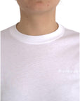 Balenciaga White Cotton Crew Neck Short Sleeves Tee T-shirt