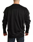 Dolce & Gabbana Black Logo Crewneck Long Sleeve Pullover Sweater