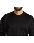 Dolce & Gabbana Black Logo Crewneck Long Sleeve Pullover Sweater