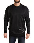 Dolce & Gabbana Black Logo Crewneck Long Sleeve Pullover Sweater