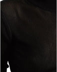 Dolce & Gabbana Black Viscose Turtle Neck Pullover Sweater