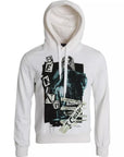 Dolce & Gabbana White Caesar Cotton Hooded Pullover Sweater