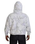 Dolce & Gabbana White Camouflage Hooded Sweatshirt Sweater