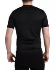 Dolce & Gabbana Black Buttoned Roundneck Short Sleeve T-shirt