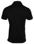 Dolce & Gabbana Black Logo Cotton Collared Polo Top T-shirt