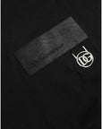 Dolce & Gabbana Black Logo Patch Cotton Crew Neck T-shirt