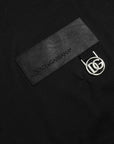Dolce & Gabbana Black Logo Patch Cotton Crew Neck T-shirt