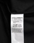Dolce & Gabbana Black Logo Patch Cotton Crew Neck T-shirt