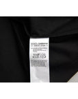 Dolce & Gabbana Black Logo Patch Cotton Crew Neck T-shirt