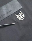 Dolce & Gabbana Black Logo Patch Cotton Crew Neck T-shirt