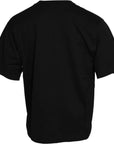 Dolce & Gabbana Black Logo Patch Cotton Crew Neck T-shirt