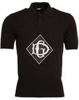 Dolce & Gabbana Brown Logo Collared Short Sleeve Men T-shirt