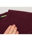 Dolce & Gabbana Bordeaux D&G Print Round Neck Cotton T-shirt