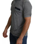 Dolce & Gabbana Gray Collared Silk Polo Top Shirt T-shirt