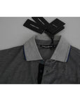 Dolce & Gabbana Gray Collared Silk Polo Top Shirt T-shirt