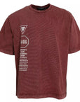 Dolce & Gabbana Maroon Print Round Neck Short Sleeves T-shirt