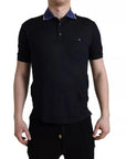 Dolce & Gabbana Navy Blue Collared Short Sleeve Polo T-shirt