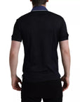 Dolce & Gabbana Navy Blue Collared Short Sleeve Polo T-shirt