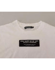 Dolce & Gabbana White Cotton DG Appliqué Men Casual T-shirt