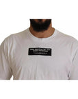 Dolce & Gabbana White Cotton DG Appliqué Men Casual T-shirt