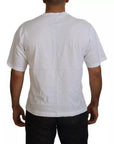 Dolce & Gabbana White Cotton DG Appliqué Men Casual T-shirt