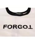 Dolce & Gabbana White Forgot Print Short Sleeves Crop T-shirt