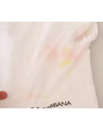 Dolce & Gabbana White Forgot Print Short Sleeves Crop T-shirt
