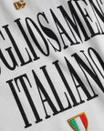 Dolce & Gabbana White Logo Cotton Round Neck Short Sleeves T-shirt