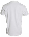 Dolce & Gabbana White Logo Embossed Cotton Crewneck T-shirt