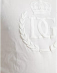 Dolce & Gabbana White Logo Embossed Crew Neck Short Sleeves T-shirt
