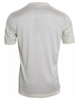 Dolce & Gabbana White Short Button Closure Silk Top T-shirt