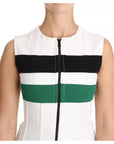Dolce & Gabbana White Striped Cotton Sleeveless Top T-shirt