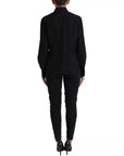Dolce & Gabbana Black Cotton Collared Formal Dress Shirt Top