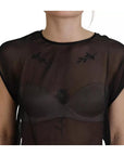 Dolce & Gabbana Black Mesh Transparent Blouse Pullover Top