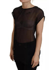 Dolce & Gabbana Black Mesh Transparent Blouse Pullover Top