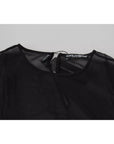 Dolce & Gabbana Black Mesh Transparent Blouse Pullover Top