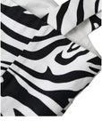 Dolce & Gabbana Black White Zebra Sleeveless Bustier Crop Top