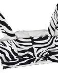 Dolce & Gabbana Black White Zebra Sleeveless Bustier Crop Top