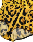 Dolce & Gabbana Yellow Leopard Print Long Sleeves Top Blouse