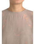Dolce & Gabbana Brown Round Neck Short Sleeve Blouse Top