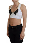 Dolce & Gabbana White Viscose Sleeveless Cropped Bustier Top