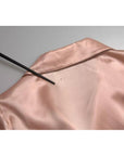 Dolce & Gabbana Pink Silk Long Sleeves Logo Pajama Blouse Top