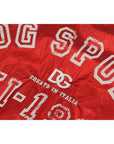 Dolce & Gabbana Red Nylon Logo Print Sleeveless Jersey Top