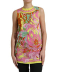 Dolce & Gabbana Multicolor Floral Silk Sleeveless Tank Top