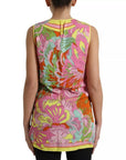 Dolce & Gabbana Multicolor Floral Silk Sleeveless Tank Top