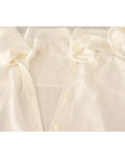 Dolce & Gabbana White Blouse Ascot Collar Shirt Silk Button Top