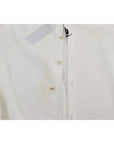 Dolce & Gabbana White Blouse Ascot Collar Shirt Silk Top
