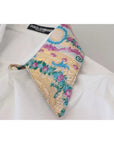 Dolce & Gabbana White Floral Jacquard Cotton Long Sleeves Top